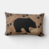 黒熊と熊の手 ランバークッション (裏面)