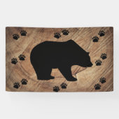 黒熊と熊の手 横断幕 (横)