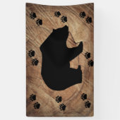 黒熊と熊の手 横断幕 (縦)