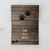 黒熊と熊の足のサンキューカード サンキューカード (内部)