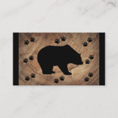 黒熊と熊の足 名刺 (正面)