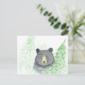 黒熊のクリスマス シーズンポストカード (スタンド正面)