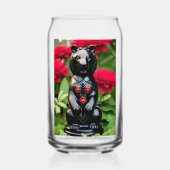 黒熊のゲームプレーヤー ガラス缶 (正面)