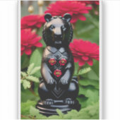 黒熊のゲームプレーヤー シール (正面)