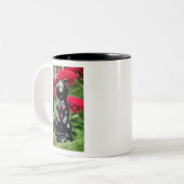 黒熊のゲームプレーヤー ツートーンマグカップ (正面左)