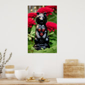 黒熊のゲームプレーヤー ポスター (キッチン)