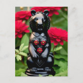 黒熊のゲームプレーヤー ポストカード (正面)