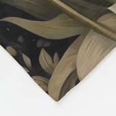 黒熊のチューリカラフルップの花 フリースブランケット (角)