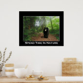 黒熊のトレイルやる気を起こさせるポスター ポスター (キッチン)