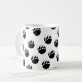 黒熊の前足のパターン コーヒーマグカップ (正面左)
