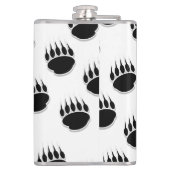 黒熊の前足のパターン フラスク (裏面)