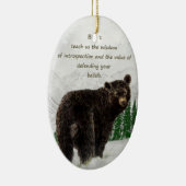 黒熊の動物トーテムスピリッ感動的トガイド セラミックオーナメント (右)