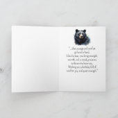 黒熊の性格誕生日おもしろい動物 カード (内部)