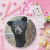 黒熊の木の写真 ペーパープレート (パーティー)