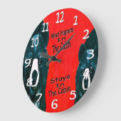 黒熊の船室の壁掛け時計 ラージ壁時計 (傾斜)