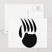 黒熊の足 ポストカード (正面/裏面)