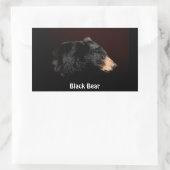 黒熊の野生動物のステッカーの贈り物 長方形シール (バッグ)