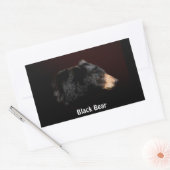 黒熊の野生動物のステッカーの贈り物 長方形シール (封筒)