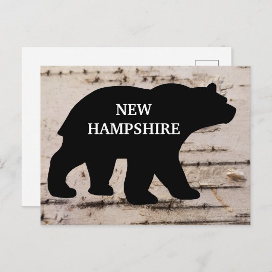 黒熊は樺の木の樹皮に州を塗った。 ポストカード (正面/裏面)