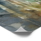 黒熊ウッドランド動物アートプリントポスター ポスター (角)