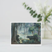 黒熊ジオラマはがき ポストカード (スタンド正面)