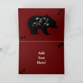 黒熊ハゲのワシ熊の手のプリント荒野 カード (内部)