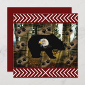 黒熊ハゲのワシ熊の手のプリント荒野 ノートカード (正面/裏面)