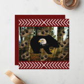 黒熊ハゲのワシ熊の手のプリント荒野 ノートカード (正面/裏面インサイチュ)