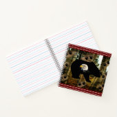 黒熊ハゲのワシ熊の手のプリント荒野 ノートブック (内部)