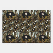 黒熊ハゲのワシ熊の手のプリント荒野 ラッピングペーパーシート (正面2)