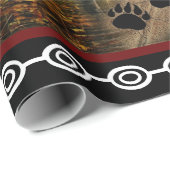 黒熊ハゲのワシ熊の手のプリント荒野 ラッピングペーパー (ロールコーナー)