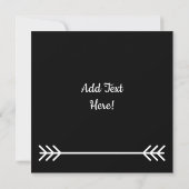 黒熊ハゲのワシ熊の手のプリント荒野 案内状 (裏面)