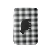 黒熊バッファローチェックバスマット バスマット (正面縦)