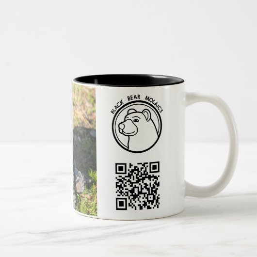 黒熊モザイク – クヌスマグ ツートーンマグカップ (右)