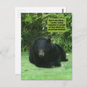 黒熊 – 「キュービーカップケーキ」 ポストカード (正面/裏面)