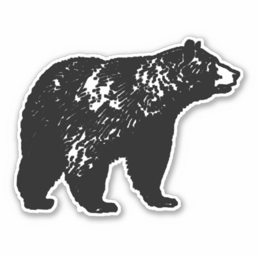 黒熊 シール (正面)