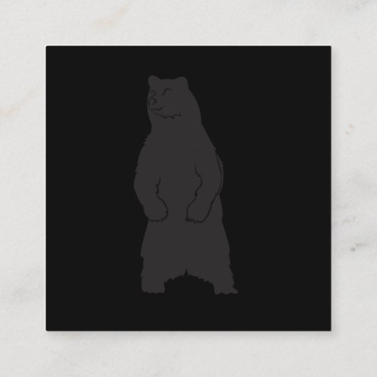 黒熊 スクエア名刺 (裏面)