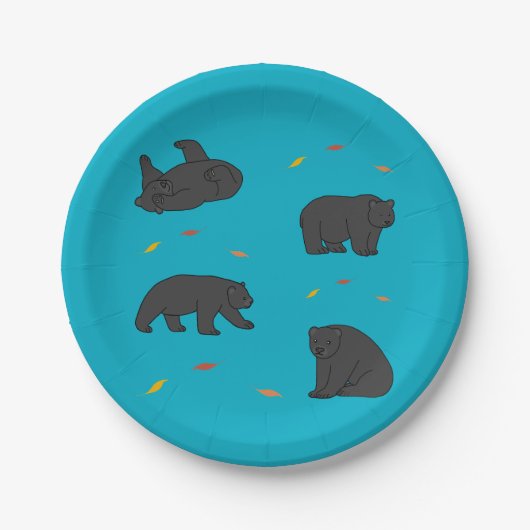 黒熊 ペーパープレート (正面)