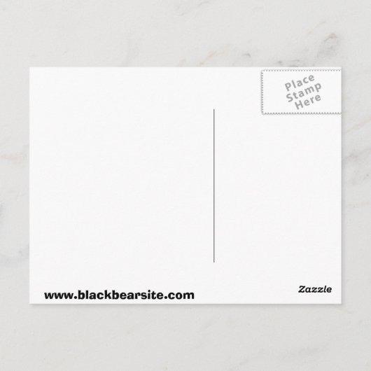 黒熊 ポストカード (裏面)