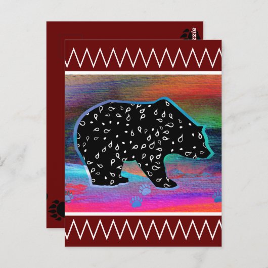 黒熊 ポストカード (正面/裏面)