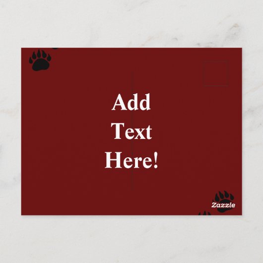 黒熊 ポストカード (裏面)