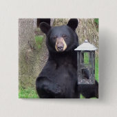 黒熊 缶バッジ (正面)