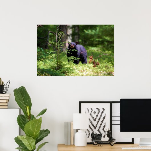 黒熊「香り」 ポスター (ホームオフィス)