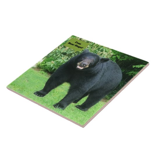 黒熊 – "Free Bear Hugs-Cubby the Black Bear" タイル (側面)