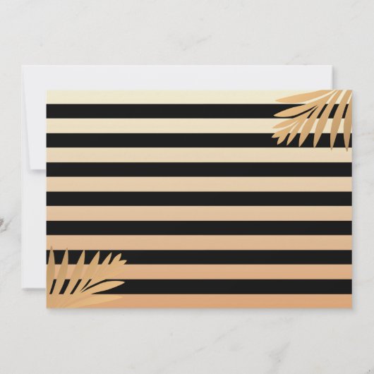 黒熱帯モダン金ゴールドパイナップル夏の写真 サンキューカード (裏面)