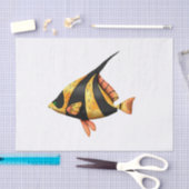 黒熱帯魚と金ゴールド熱帯魚 薄葉紙 (クラフト)