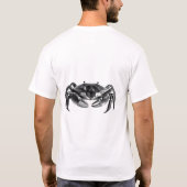 黒熱狂すると白のカニTシャツ Tシャツ (裏面)