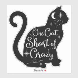 黒熱狂する猫シール シール