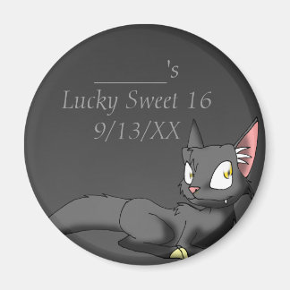 黒爬虫類猫1 マグネット