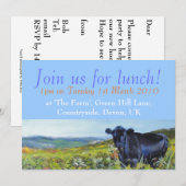 黒牛と景絵画観のランチに参加! 招待状 (正面/裏面)